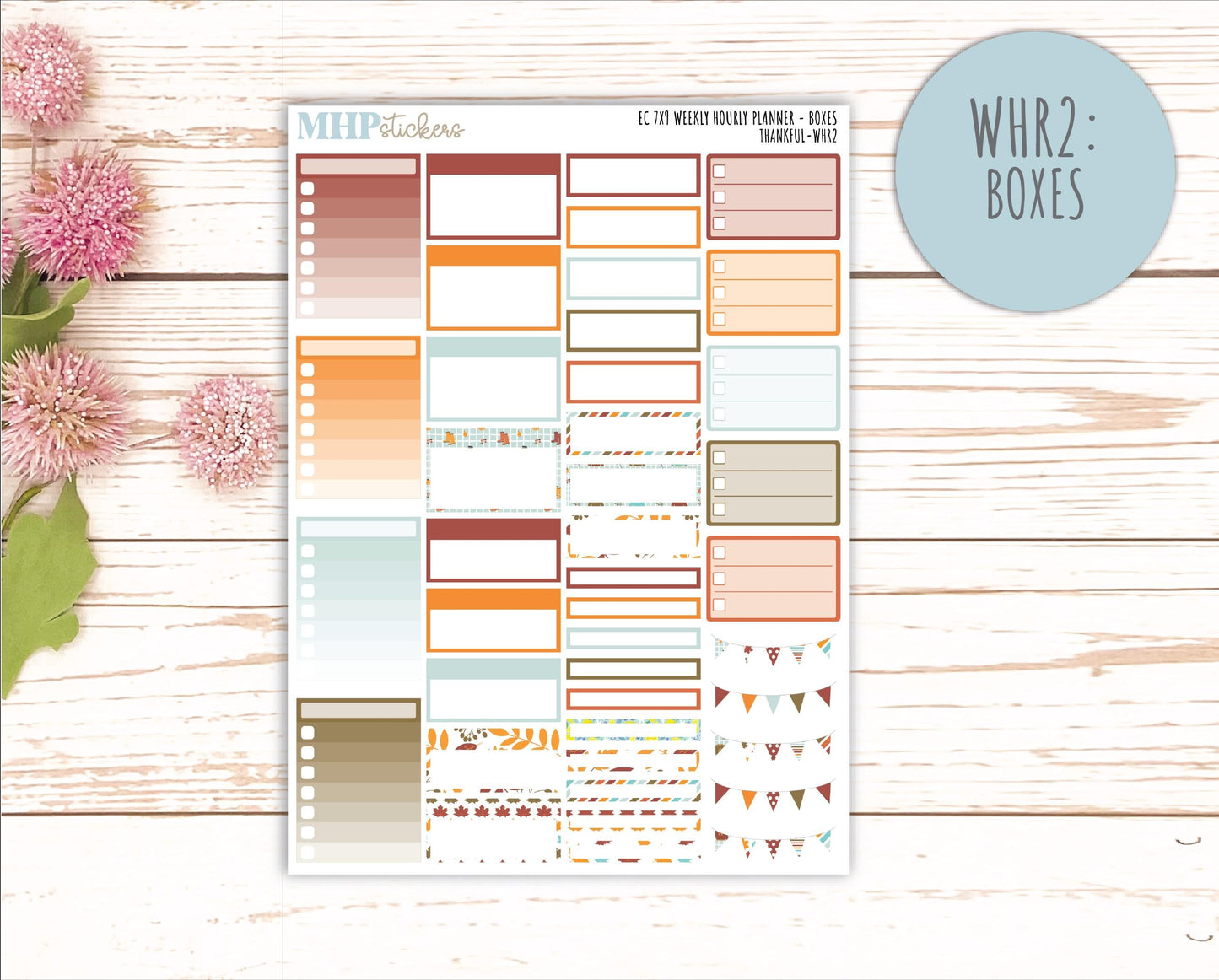 NOVEMBER Weekly Hourly Planning Kits for 7x9 Erin Condren Planners. "Thankful" || ECWHR