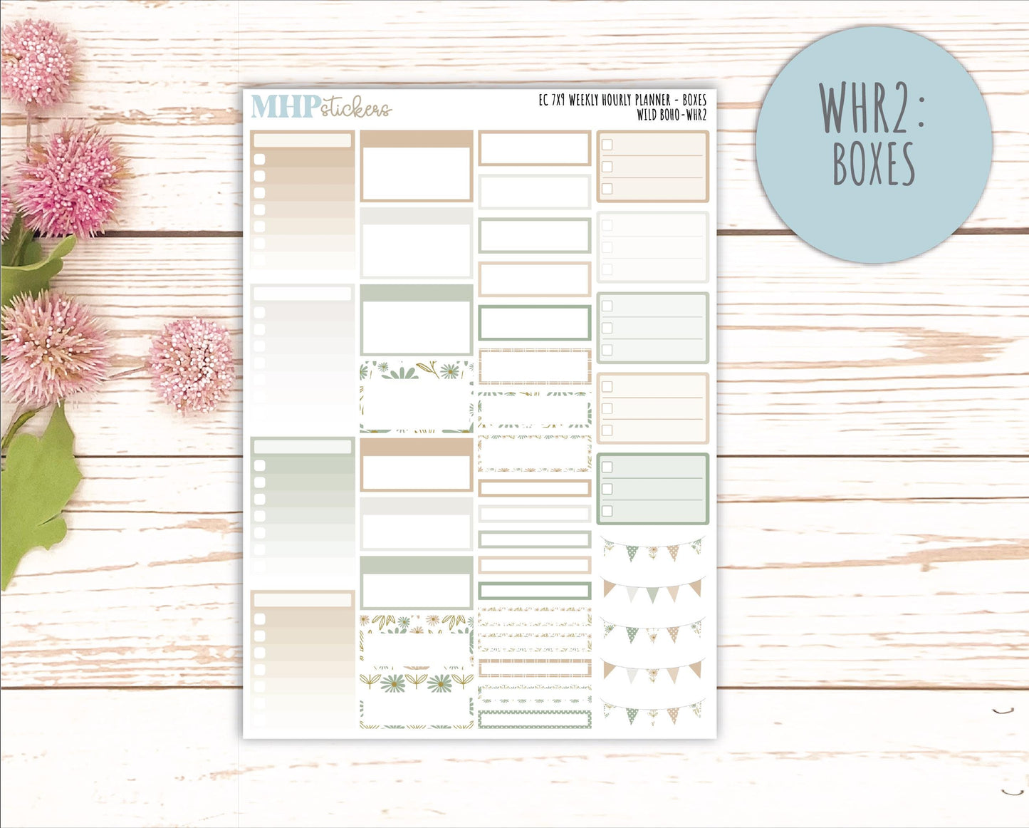 NOVEMBER Weekly Hourly Planning Kits for 7x9 Erin Condren Planners. "Wild Boho" || ECWHR
