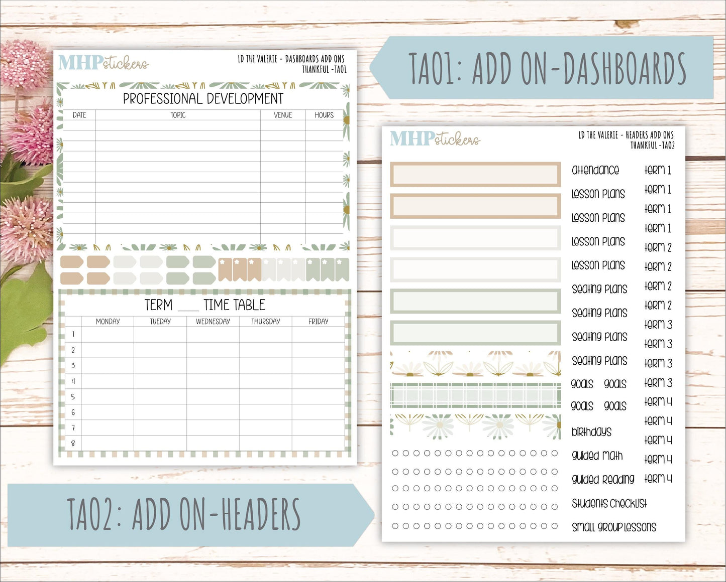 NOVEMBER Stickers for The Valerie Laurel Denise Planner (Formerly Teacher Planner) "Wild Boho" || TC