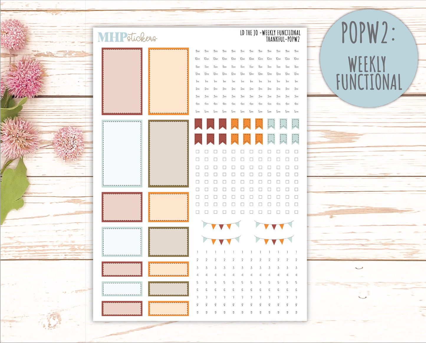 NOVEMBER 2025 Stickers for The Jo Laurel Denise Planner (Formerly Pop-Up Planner) "Thankful" || POP