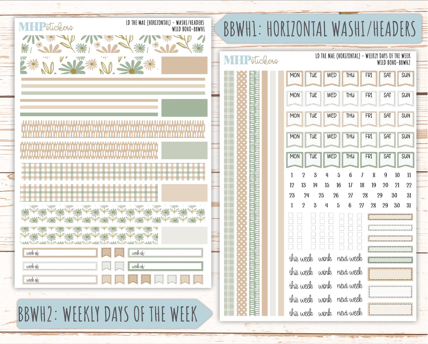 NOVEMBER 2025 Stickers for The Mae & The Kristy Laurel Denise Planners (Formerly Book Bound Planner) "Wild Boho" || BB