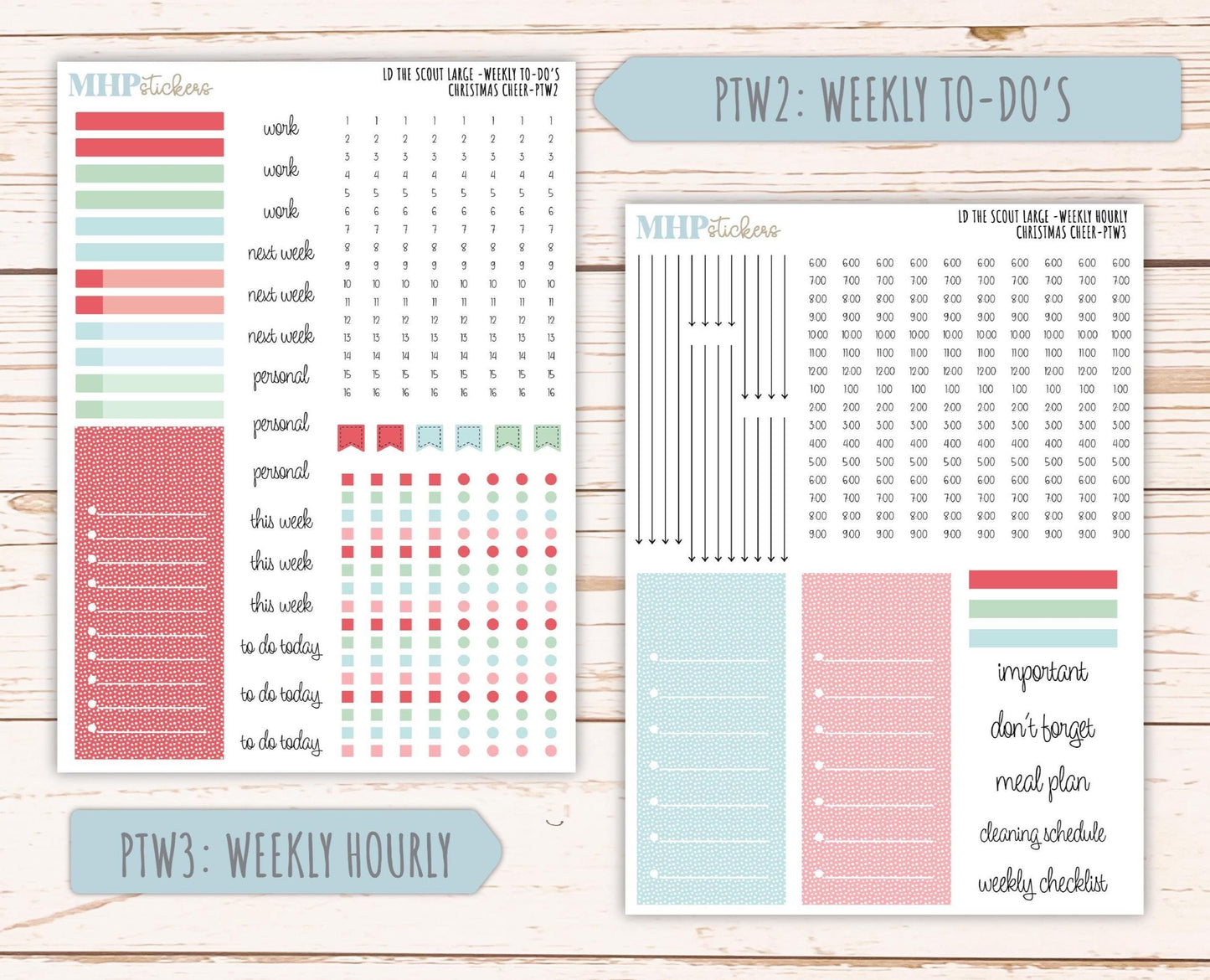 DECEMBER 2025 Stickers for the Large Laurel Denise Scout Planner (formerly Portrait Planner) "Christmas Cheer" || PT