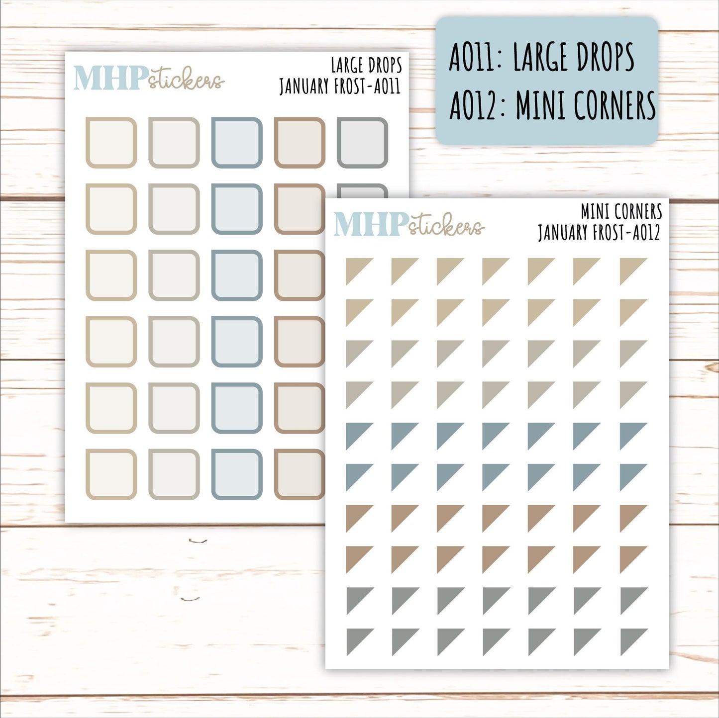 ADD-On's for Monthly Kits "January Frost" || AO-JF