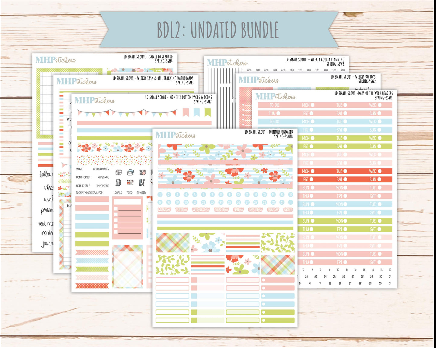 MARCH 2026 Stickers for the Small Scout Planner. For Laurel Denise Planners. "Spring" ||SS