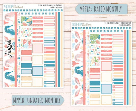 AUGUST 2025 Stickers for The Rose Small Laurel Denise Planner (Formerly Mini Project Planner) "Island Vibes" || MPPIV