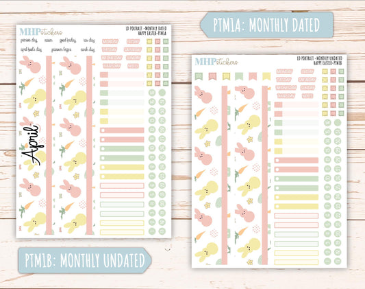 APRIL 2025 Stickers for The Scout Laurel Denise Planner (formerly Portrait Planner). "Happy Easter" || PTHE