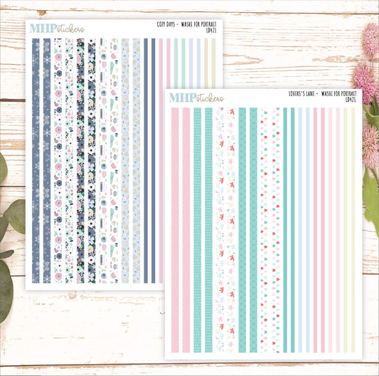 12 Washi Sheets Set for Laurel Denise PORTRAIT Planner. 2025 Designs || LD421