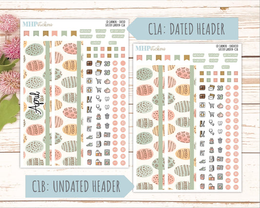 APRIL 2026 Stickers for The Carmen Laurel Denise Planner (Simply Month Planner). "Easter Garden" || C