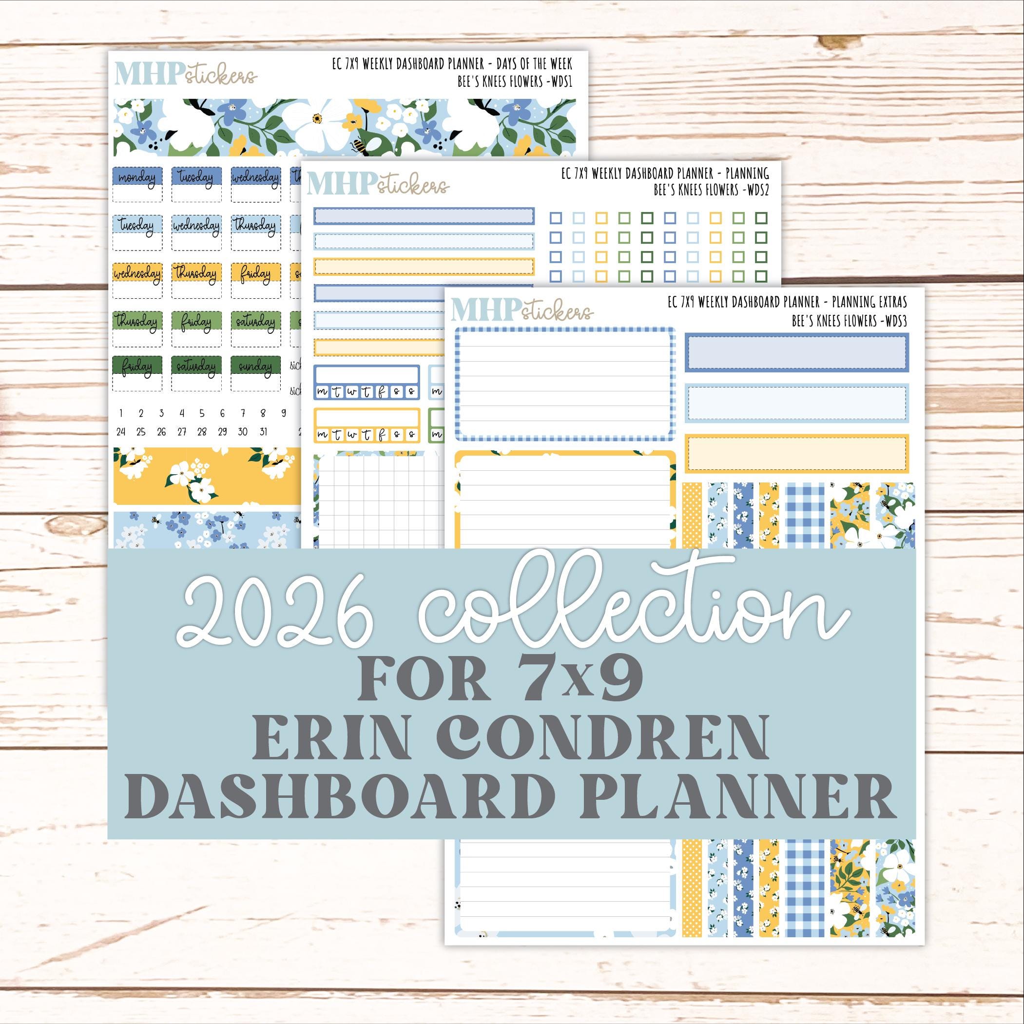 APRIL Weekly Dashboard Kit for 7x9 Erin Condren Planners. 2026 Collect ...