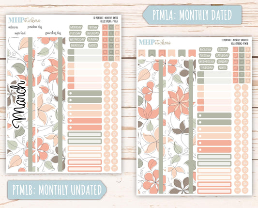 MARCH 2025 Stickers for The Scout Laurel Denise Planner (formerly Portrait Planner). "Hello Spring" || PTHS
