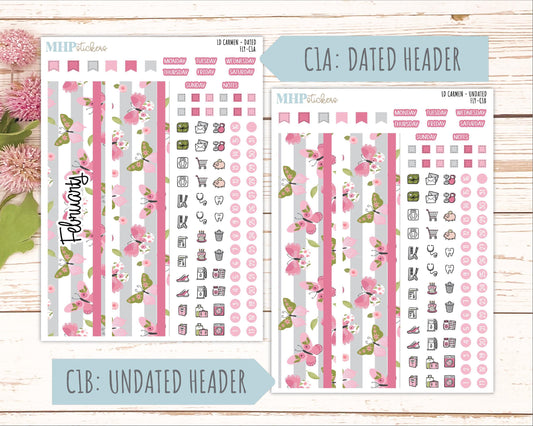 FEBRUARY 2026 Stickers for The Carmen Laurel Denise Planner (Simply Month Planner). "Fly" || C