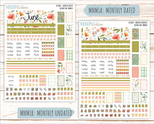 JUNE 2025 Stickers for Small Horizontal & Vertical Laurel Denise Planners. (Formerly Mini Planner) "Bloom Time" || MNBT