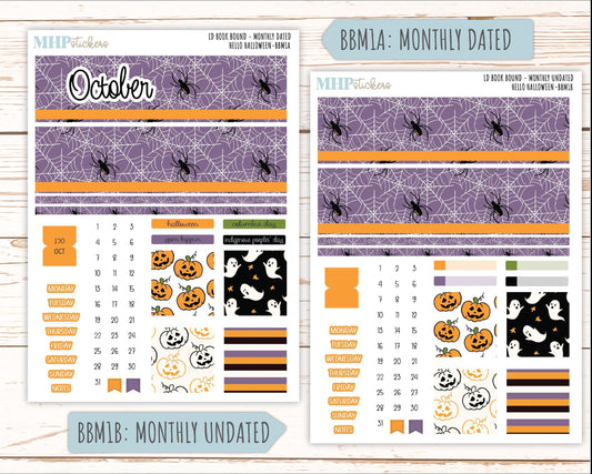 OCTOBER 2025 Stickers for The Mae & The Kristy Laurel Denise Planners ( Formerly Book Bound Planner) "Hello Halloween" || BB