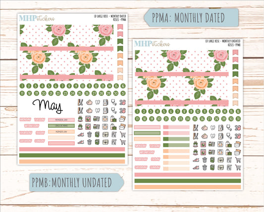 MAY 2026 Stickers for the Large Rose Laurel Denise Planner. "Roses" || PP