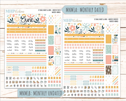 JUNE 2026 Stickers for Small Nancy & Anne Laurel Denise Planners "Wander" || MN