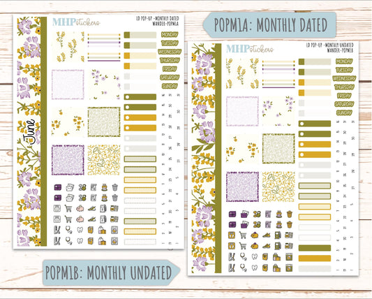 JUNE 2026 Stickers for The Jo, Laurel Denise Planner "Summer Flowers" || POP