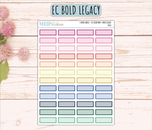30-Minutes Labels for EC Planners. EC Color Way || B342