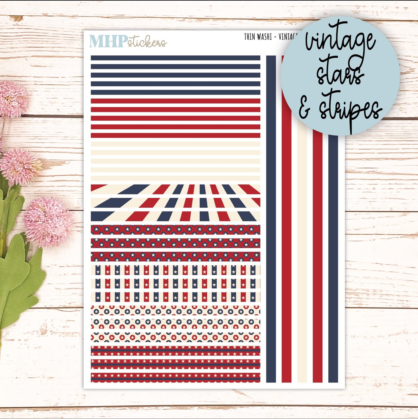 Thin Washi for Laurel Denise Planners. Planner Stickers JULY '26 || LD406