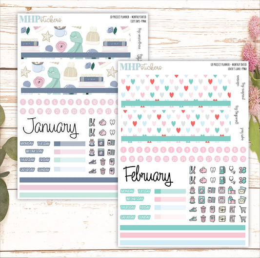 12 Monthly Sheet Set for Laurel Denise's Large Rose Planner (Formerly Project Planner). 2025 Designs || LD442