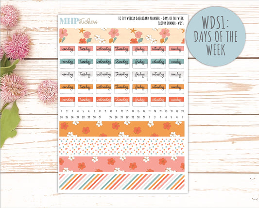 AUGUST Weekly Dashboard Kit for 7x9 Erin Condren Planners. 2026 Collection "Groovy Summer" || ECWDS