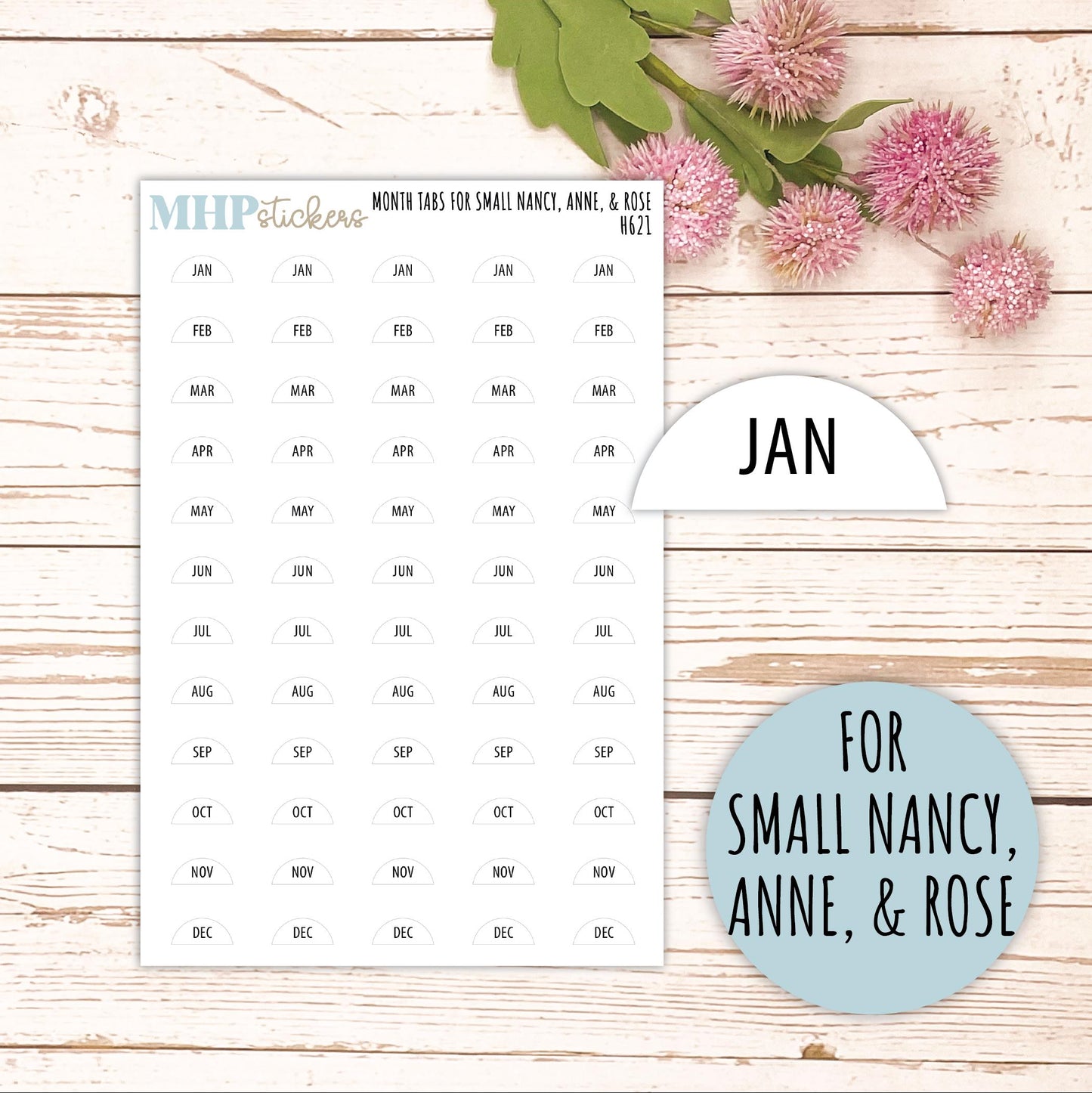 Month Tabs for Laurel Denise Planners || TAB