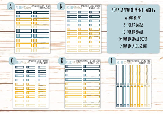Basic Labels & Habit Trackers. ADD-On's for Monthly Kits "Friendship" || AOBL