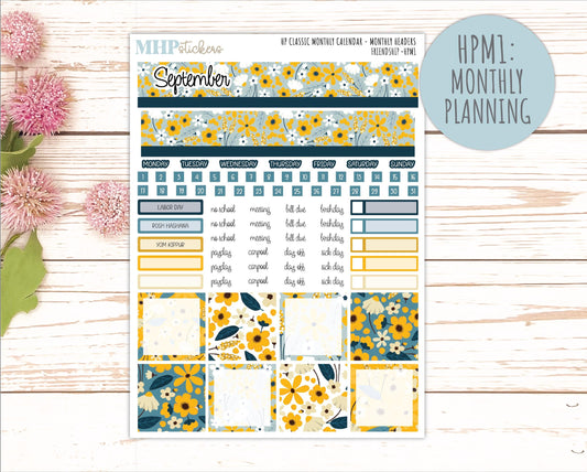 SEPTEMBER Stickers for Happy Planner Classic Vertical Layout. 2026 Collection. "Friendship" || HPV