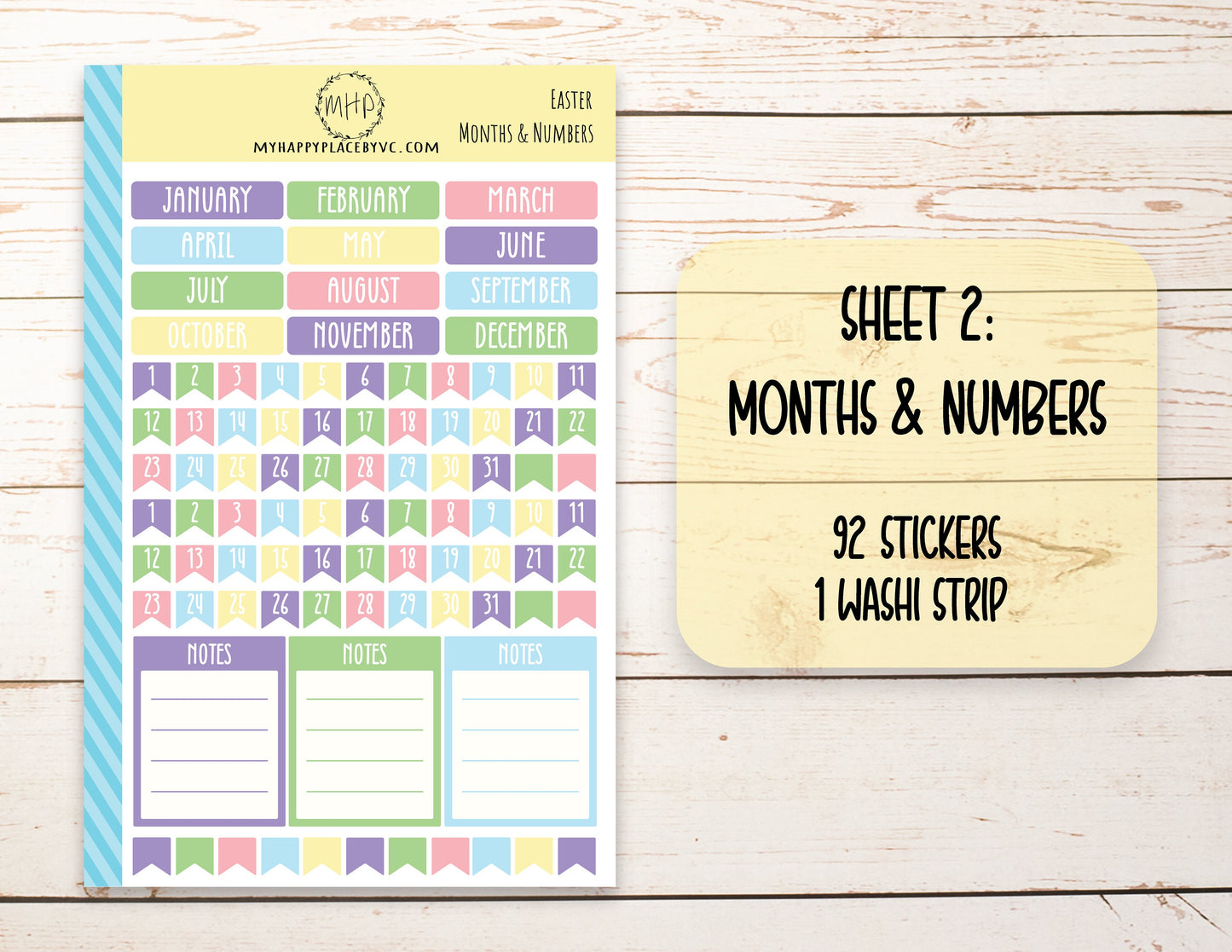 Planner Stickers | "EASTER" Collection | Add On Stickers for College Planners Stickers, Teacher Planner and Bullet Journals