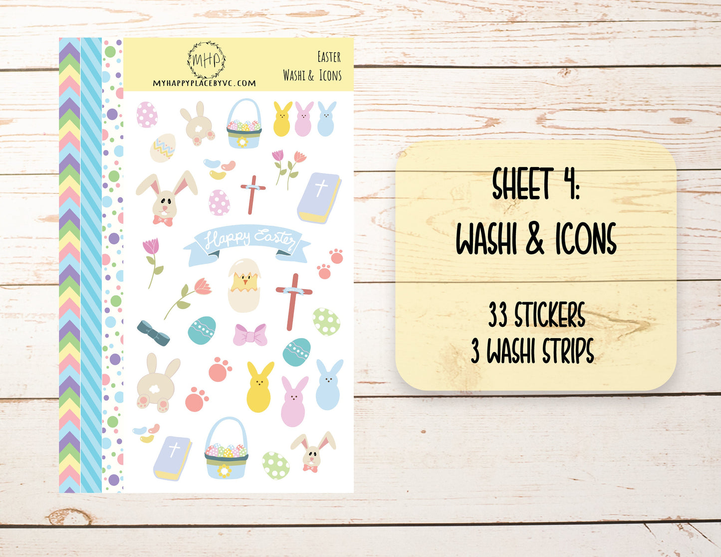 Planner Stickers | "EASTER" Collection | Add On Stickers for College Planners Stickers, Teacher Planner and Bullet Journals