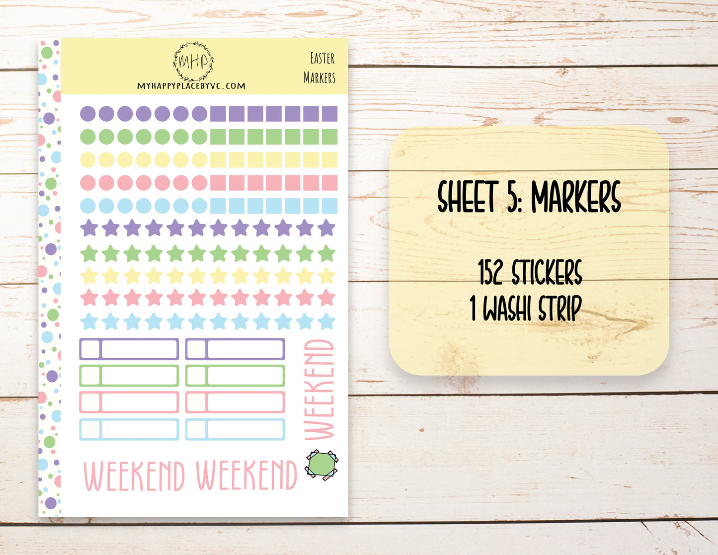 Planner Stickers | "EASTER" Collection | Add On Stickers for College Planners Stickers, Teacher Planner and Bullet Journals