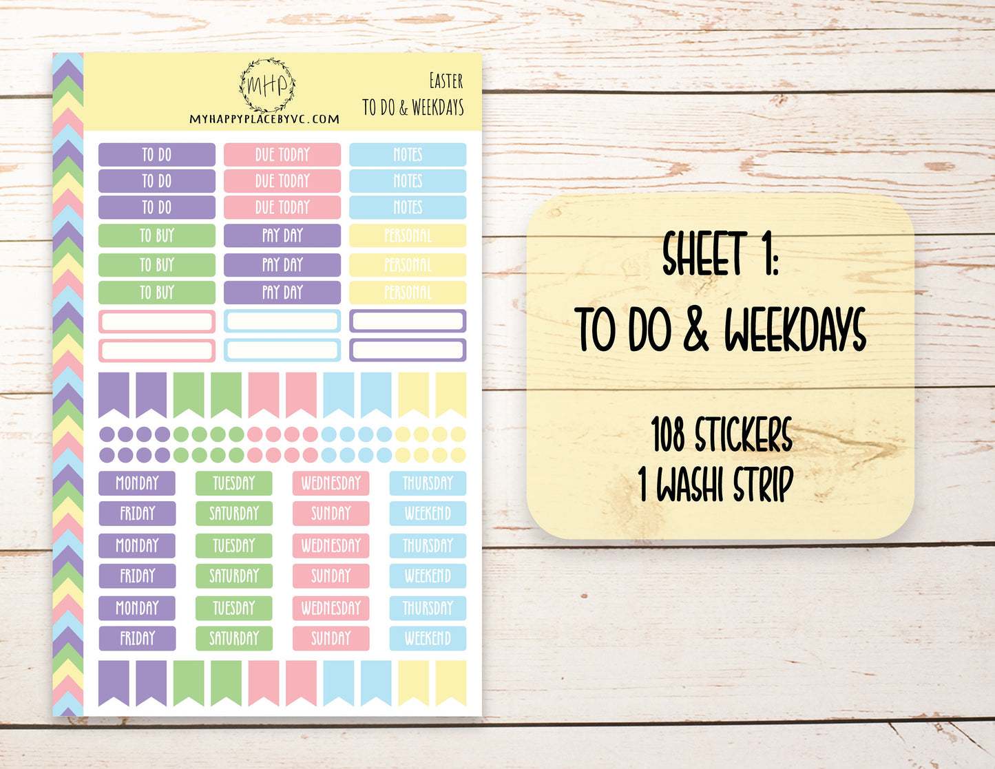 Planner Stickers | "EASTER" Collection | Add On Stickers for College Planners Stickers, Teacher Planner and Bullet Journals