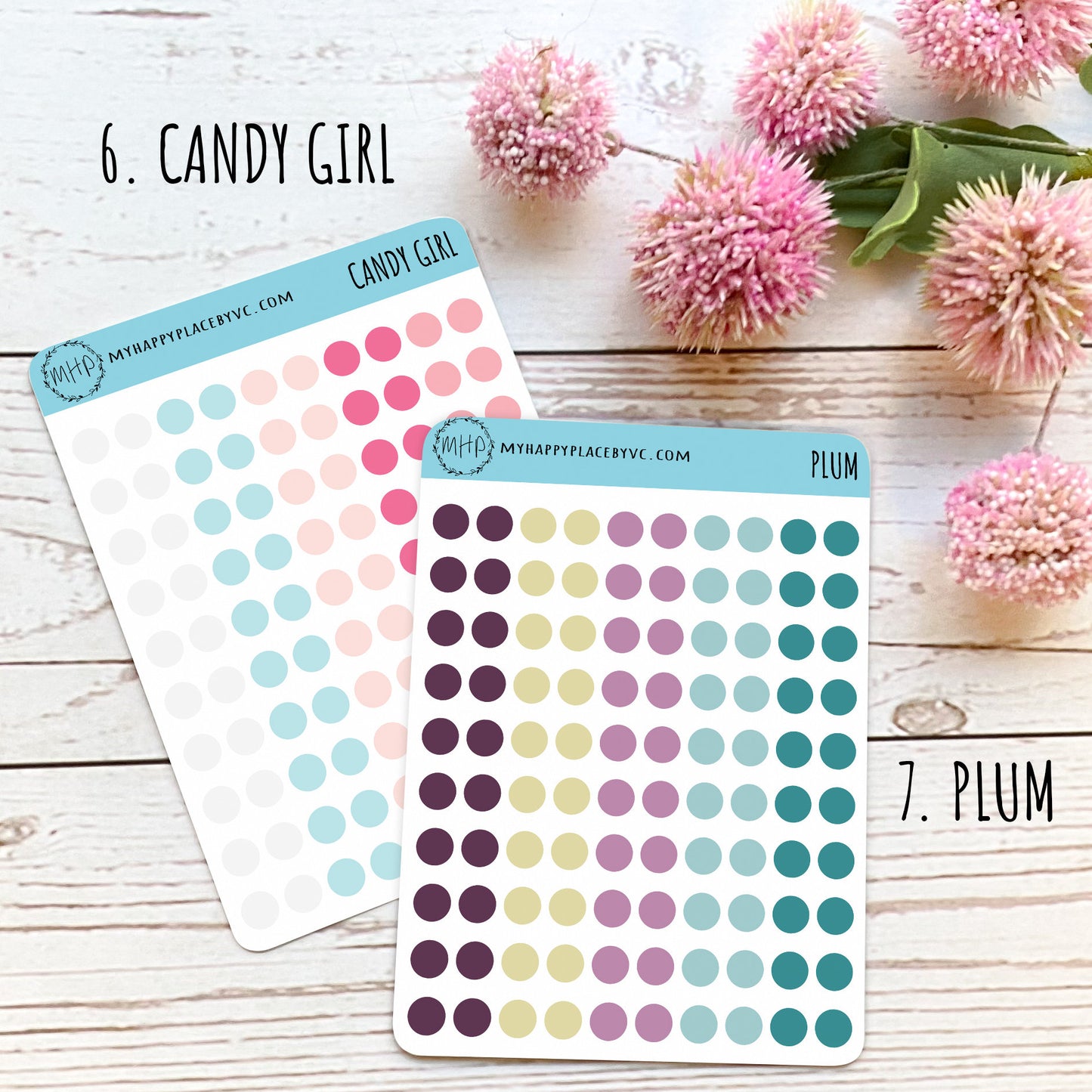 Dots Planner Stickers for College Planner, Bullet Journals, Scrapbooking and Teacher Planner || Q108
