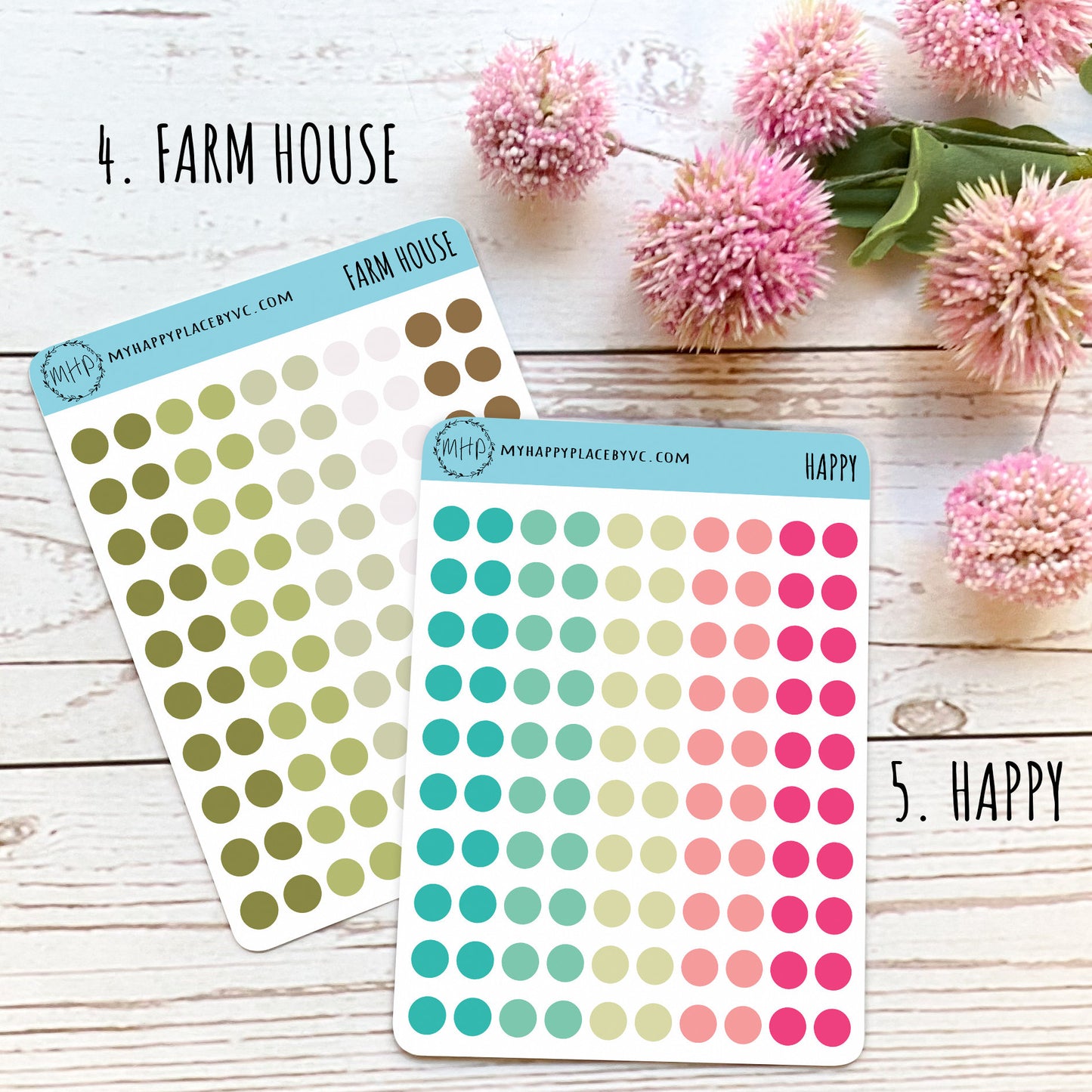 Dots Planner Stickers for College Planner, Bullet Journals, Scrapbooking and Teacher Planner || Q108