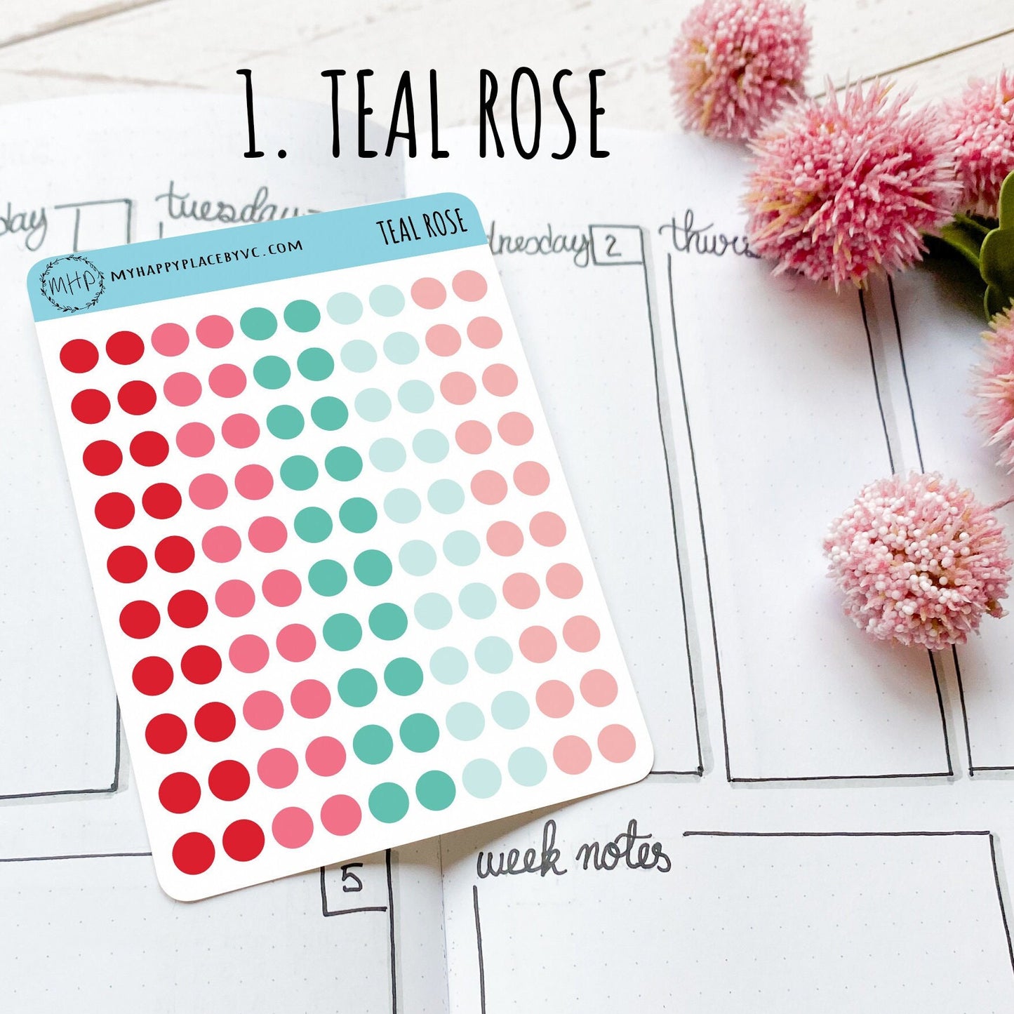 Dots Planner Stickers for College Planner, Bullet Journals, Scrapbooking and Teacher Planner || Q108
