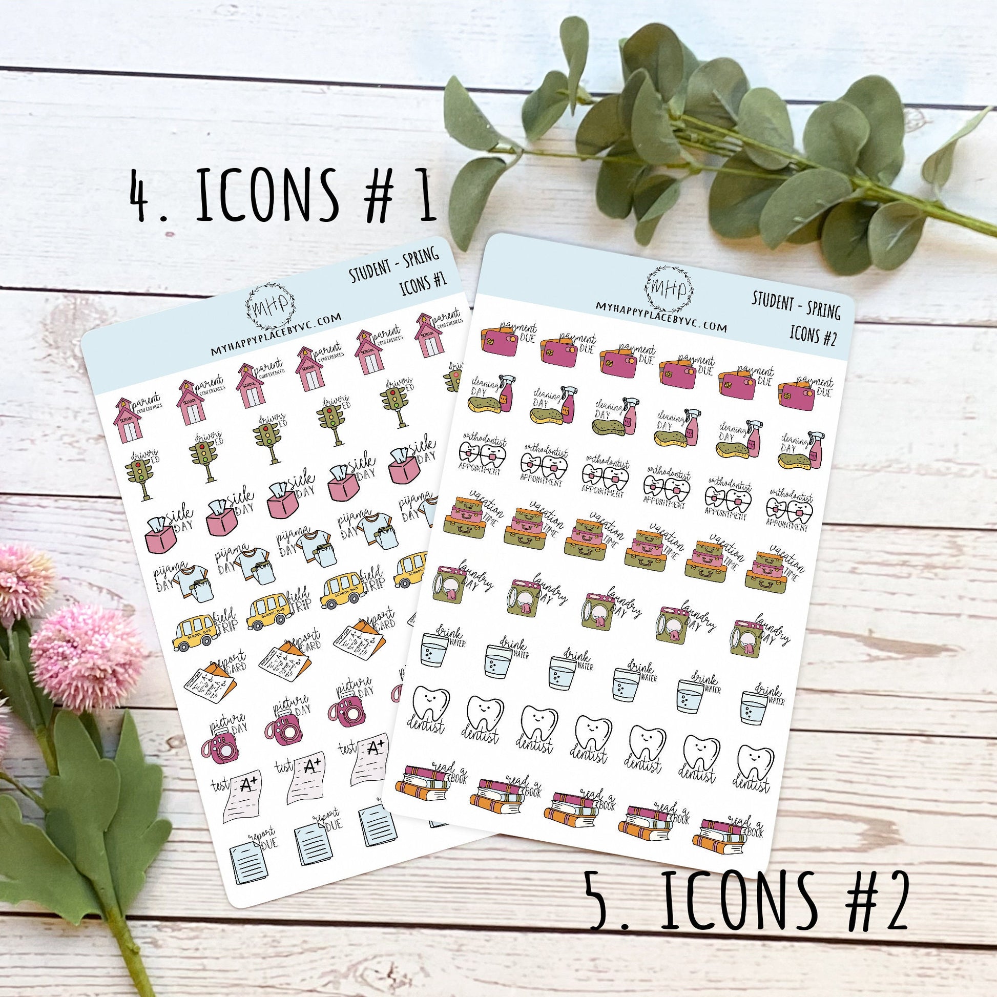 Planner Stickers || "SPRING COLLECTION"  || Add On Stickers for Planners, Organizers and Bullet Journals || Decorative Stickers
