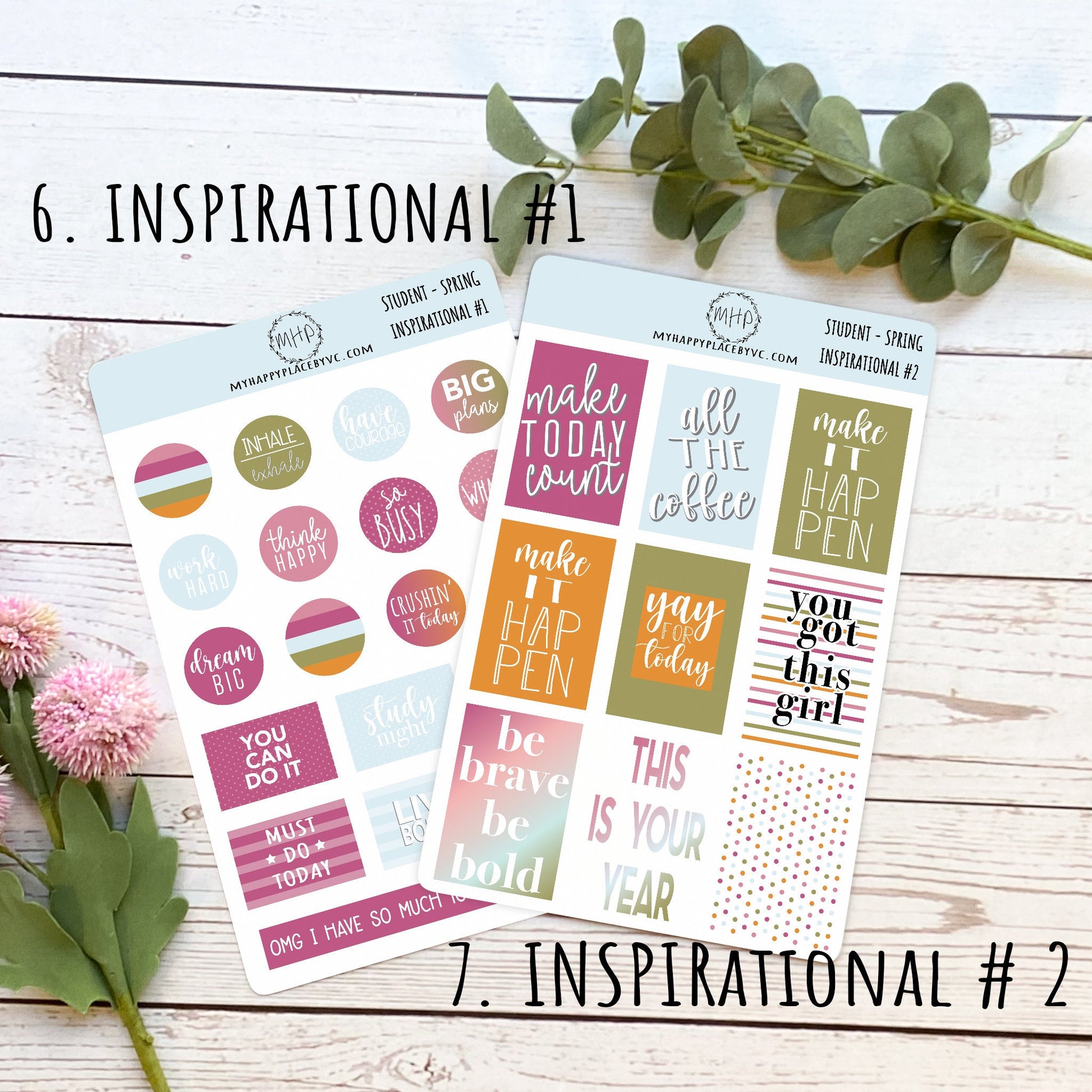 Planner Stickers || "SPRING COLLECTION"  || Add On Stickers for Planners, Organizers and Bullet Journals || Decorative Stickers