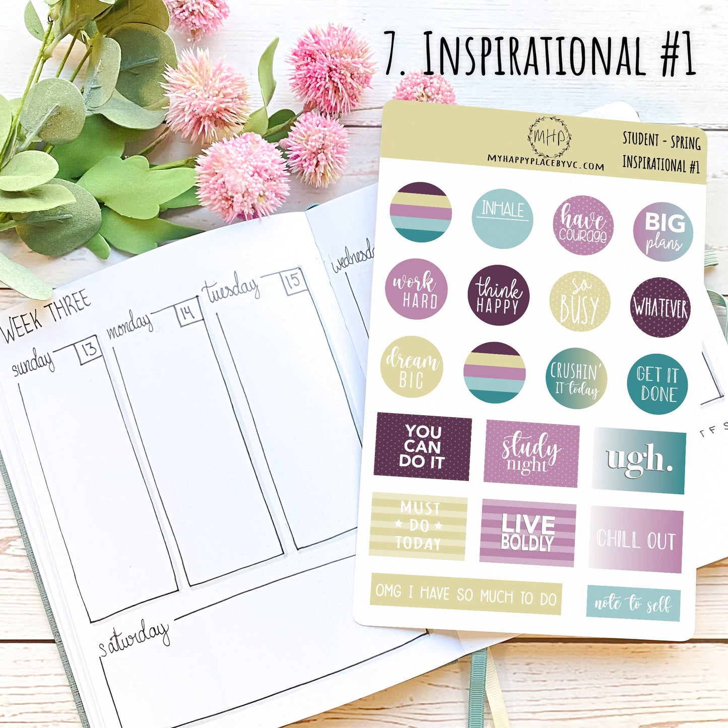 Planner Stickers | "PLUM" Collection | Add On Stickers for Planners, Organizers and Bullet Journals