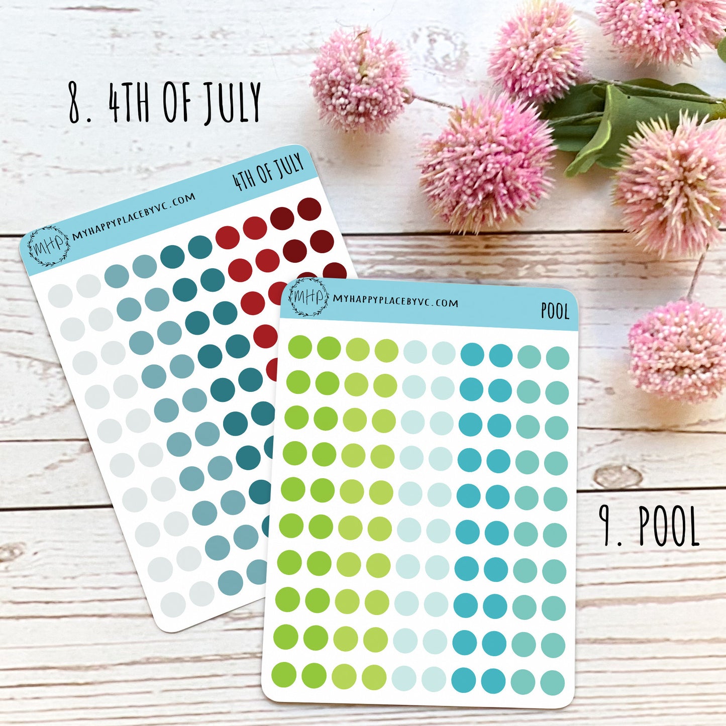 Dots Planner Stickers for College Planner, Bullet Journals, Scrapbooking and Teacher Planner || Q108