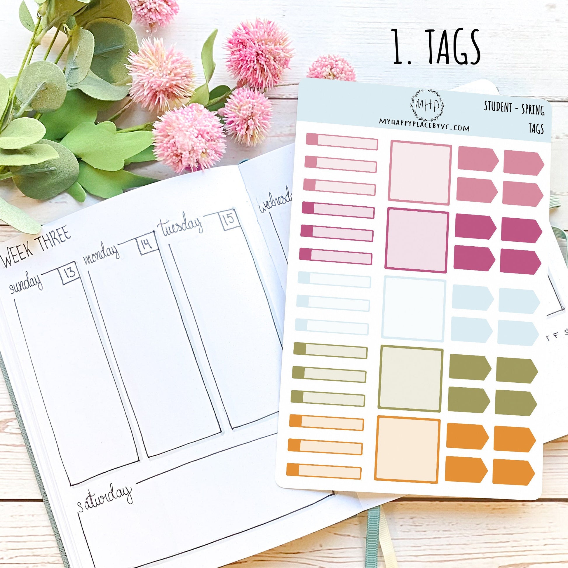 Planner Stickers || "SPRING COLLECTION"  || Add On Stickers for Planners, Organizers and Bullet Journals || Decorative Stickers