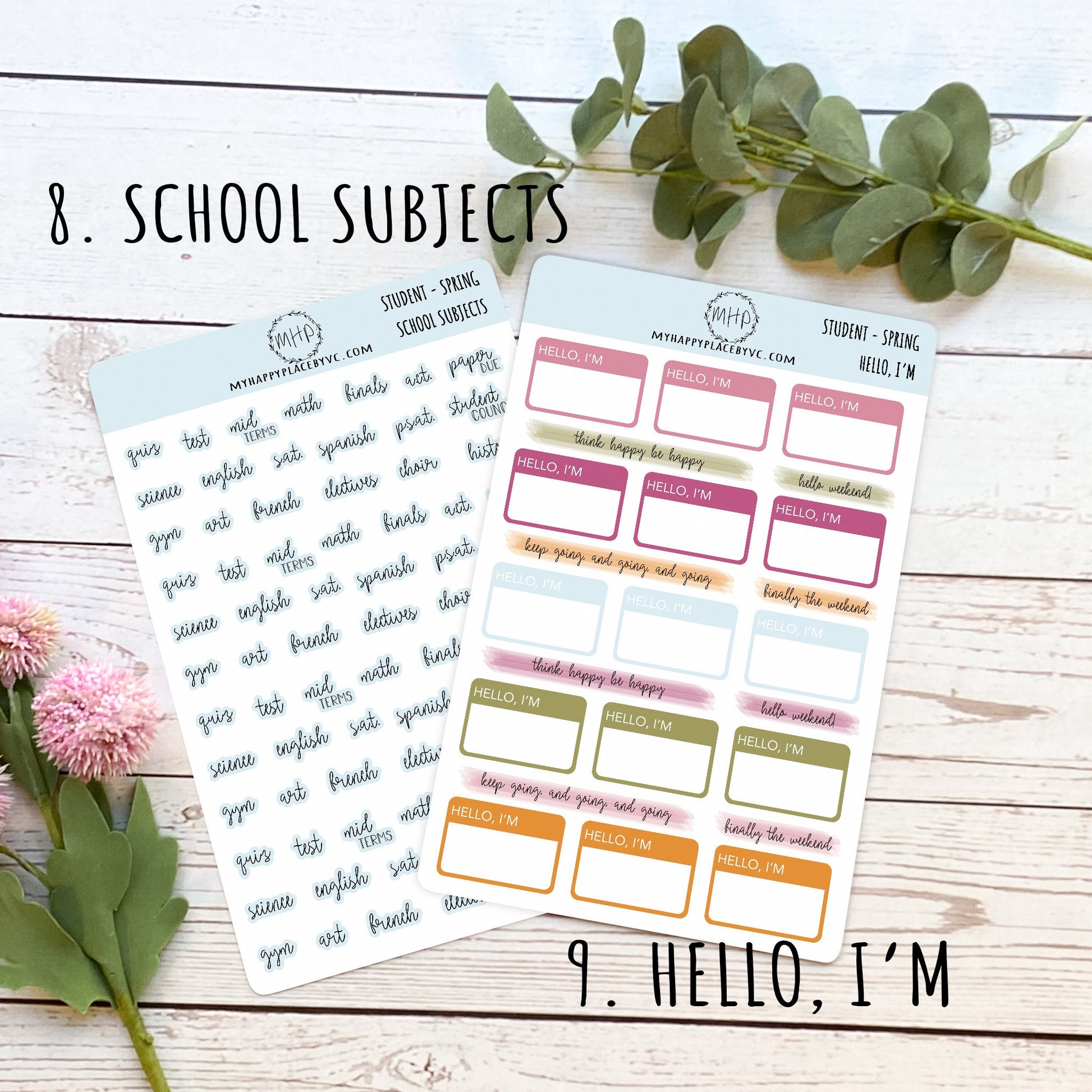Planner Stickers || "SPRING COLLECTION"  || Add On Stickers for Planners, Organizers and Bullet Journals || Decorative Stickers