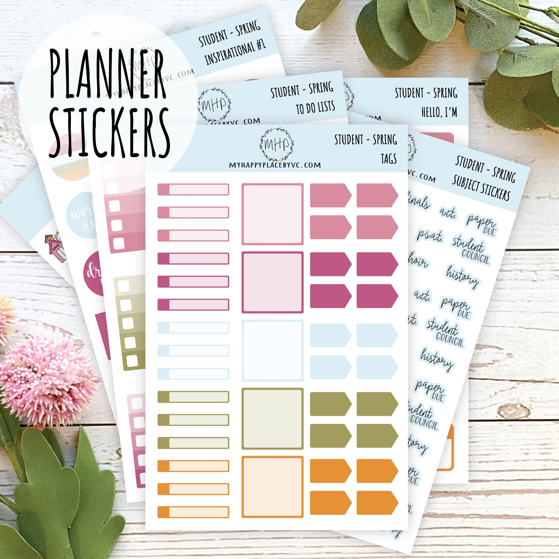 Planner Stickers || "SPRING COLLECTION"  || Add On Stickers for Planners, Organizers and Bullet Journals || Decorative Stickers