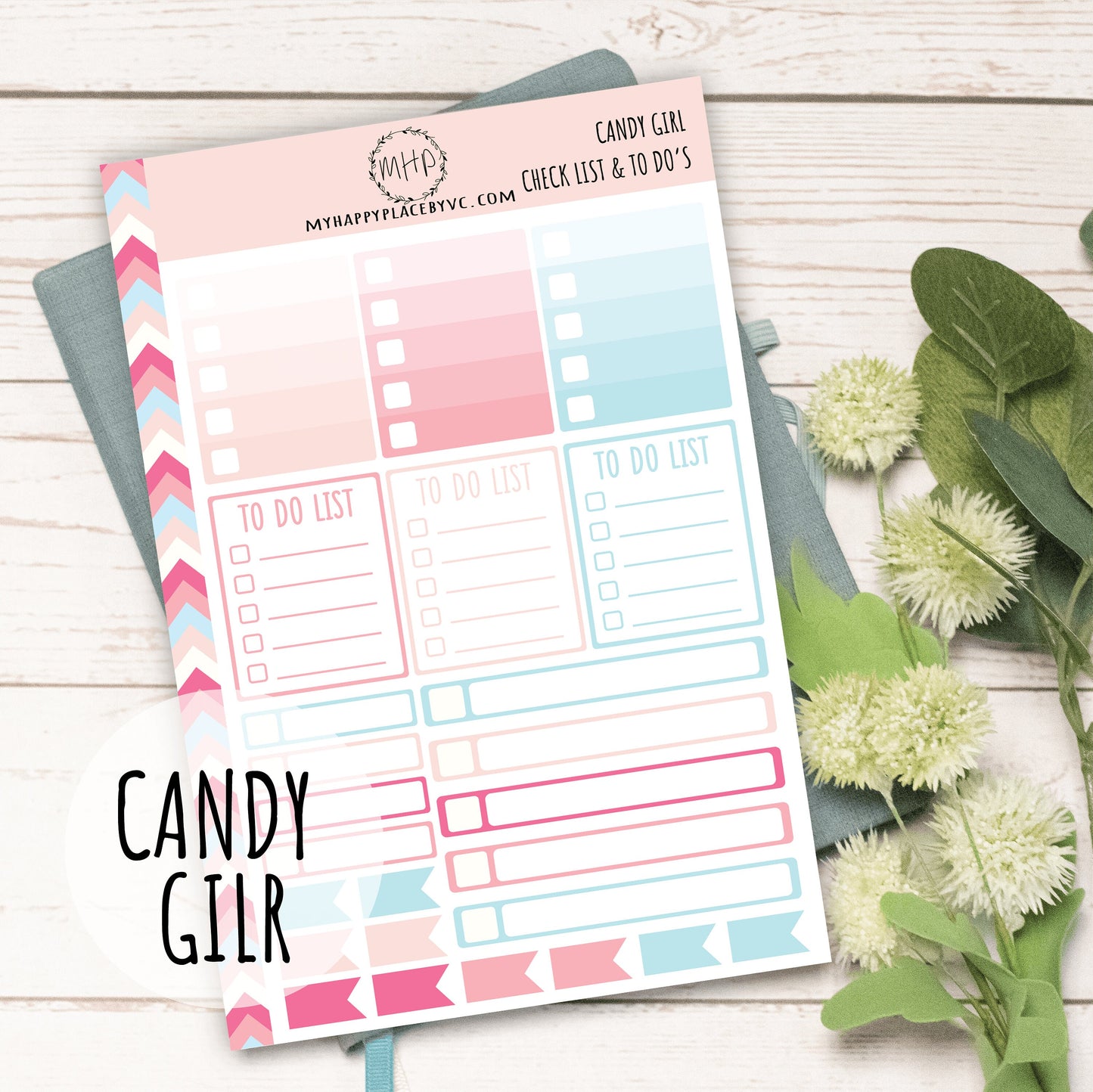 Check List and To Do Planner Stickers for College Planner, Teacher Planners and Bullet Journals || F712