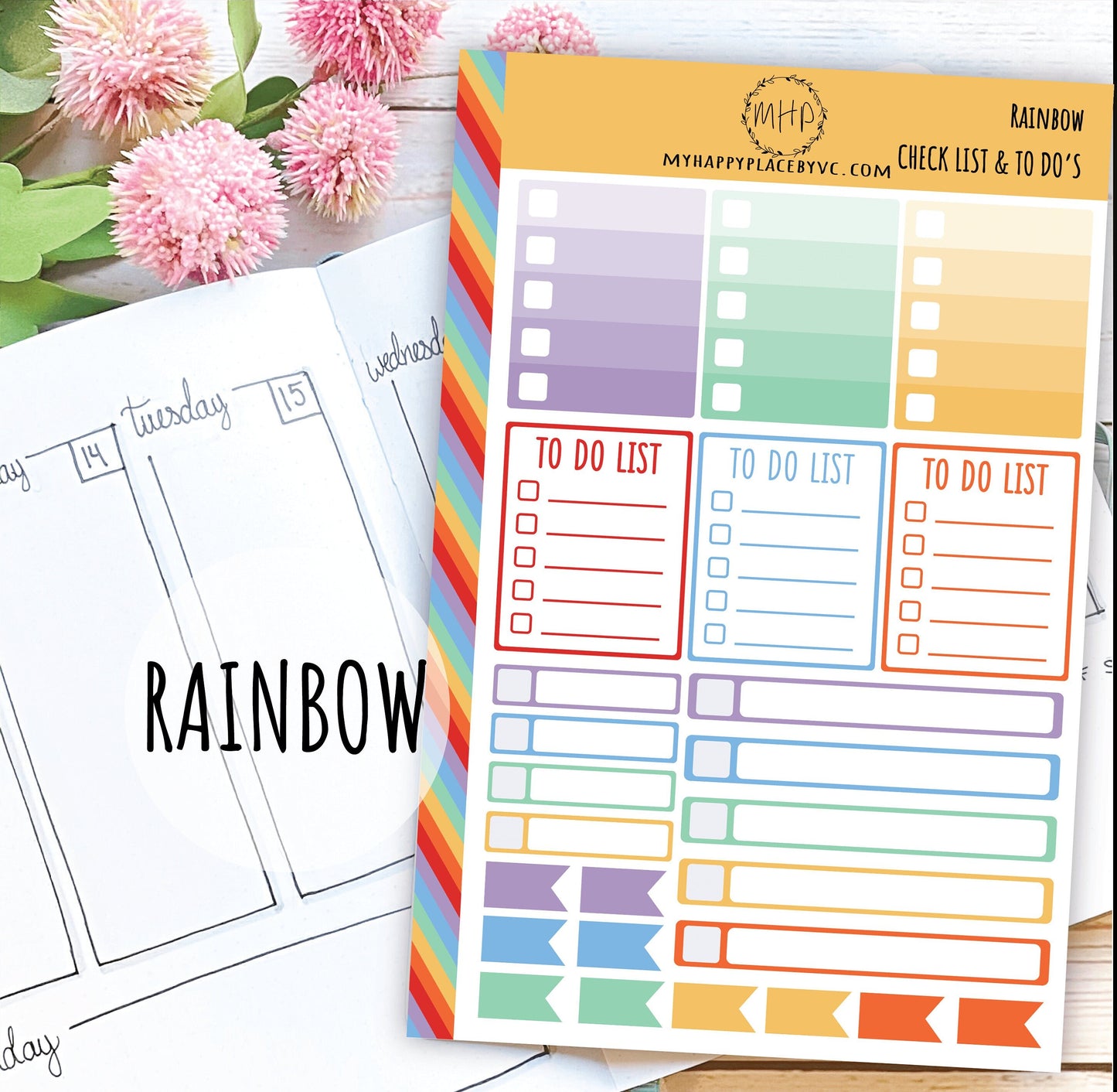 Check List and To Do Planner Stickers for College Planner, Teacher Planners and Bullet Journals || F712