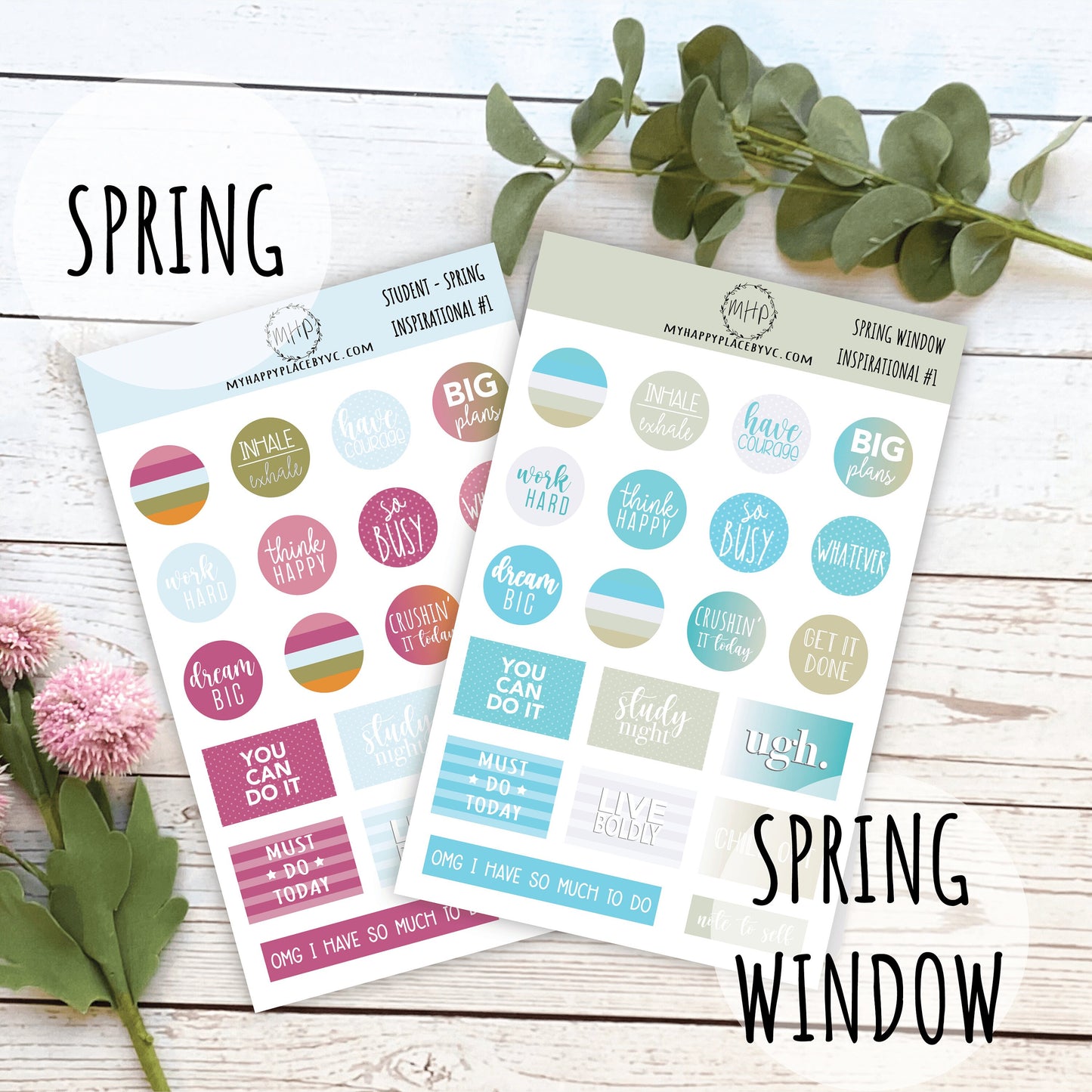 Inspirational Quote Planner Stickers for College Planner, Teacher Planners and Bullet Journals || F702