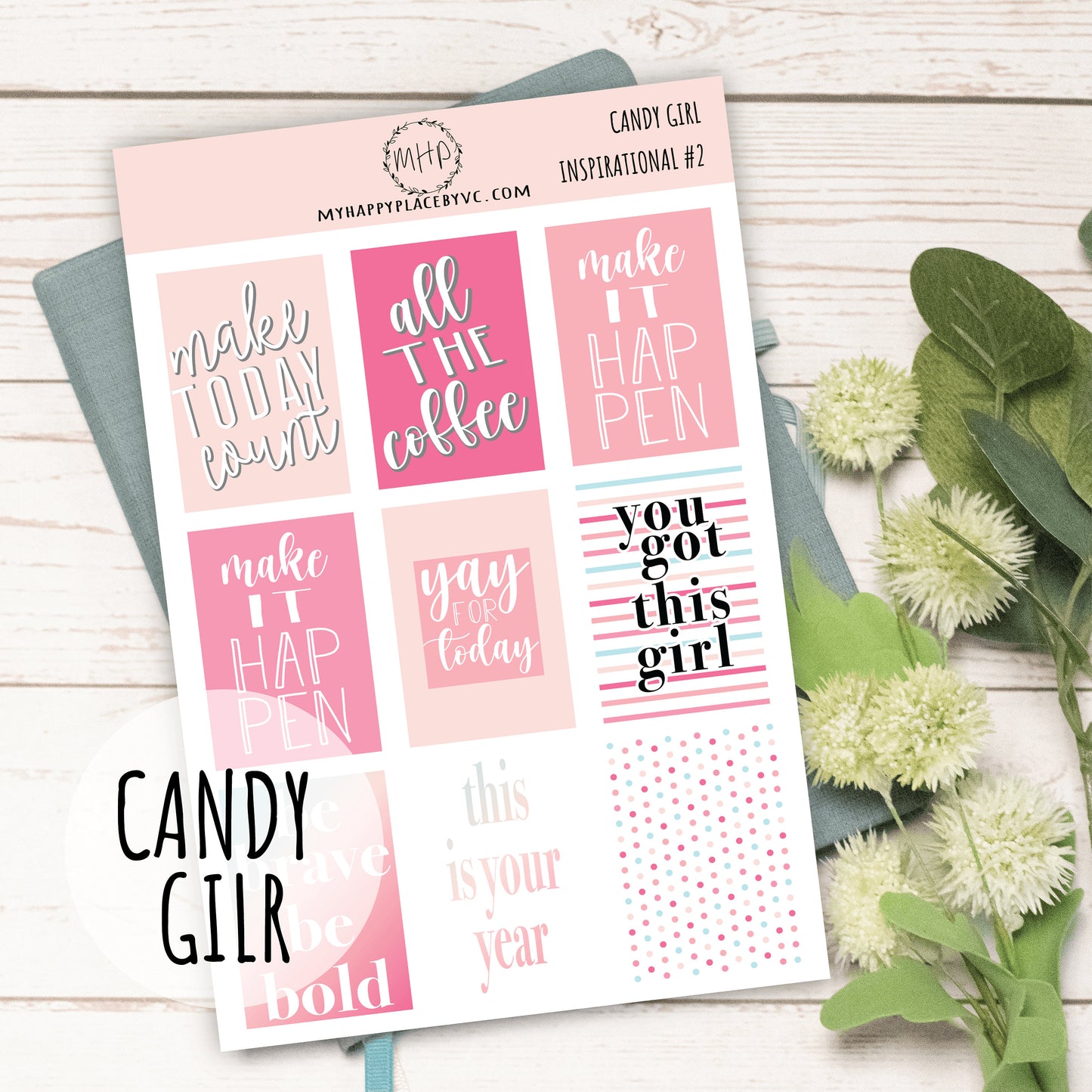 Inspirational Quote Planner Stickers for College Planner, Teacher Planners and Bullet Journals || F703