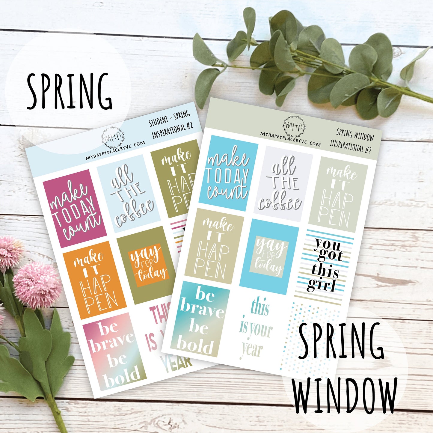 Inspirational Quote Planner Stickers for College Planner, Teacher Planners and Bullet Journals || F703