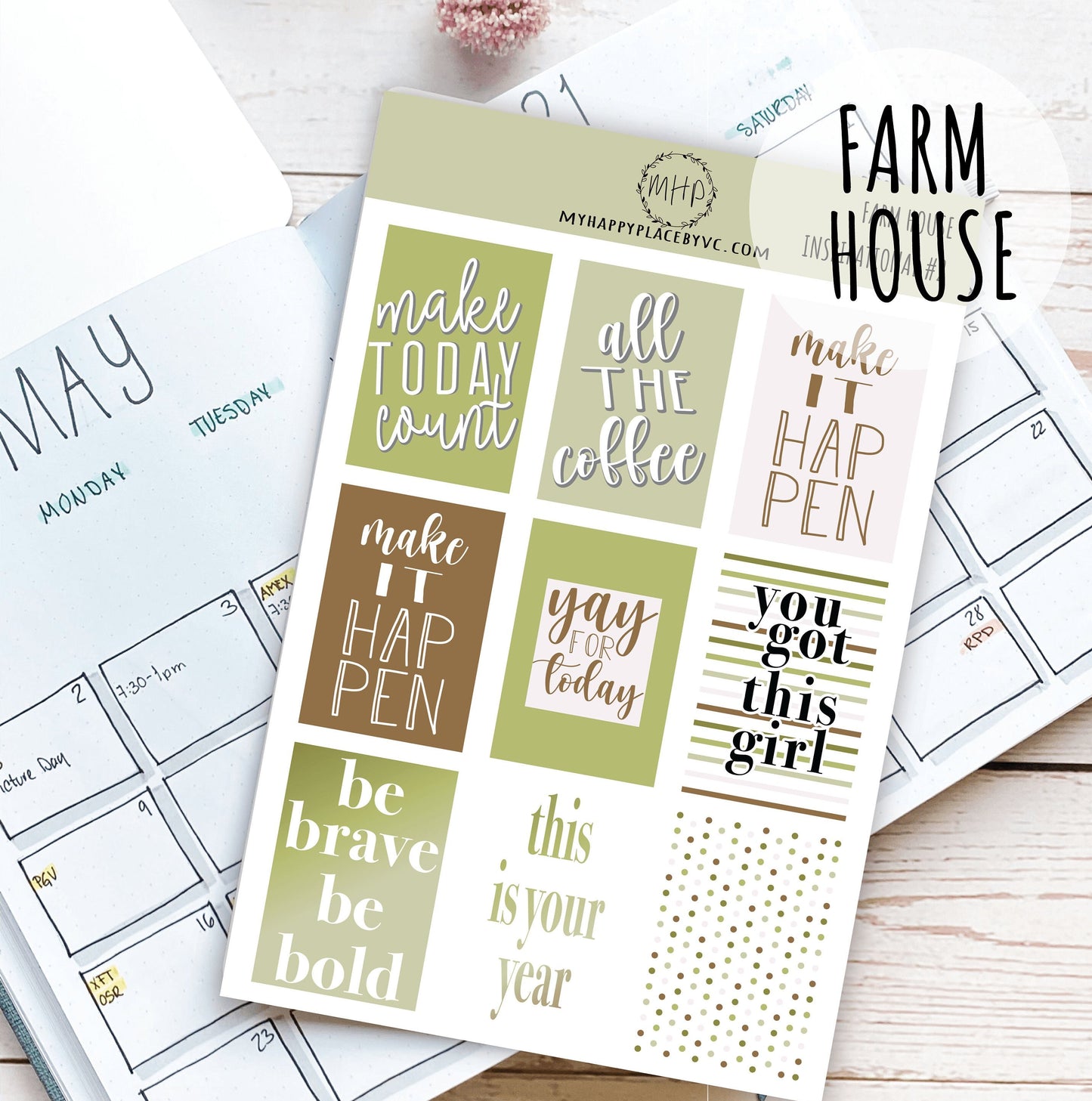 Inspirational Quote Planner Stickers for College Planner, Teacher Planners and Bullet Journals || F703