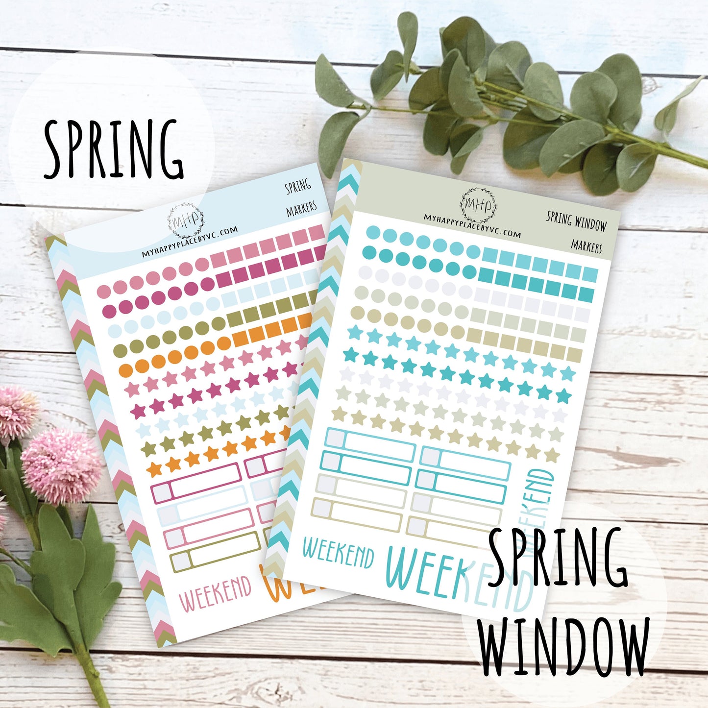 Dots, Square and Stars Bullet Stickers for Planners and Bullet Journals || F711