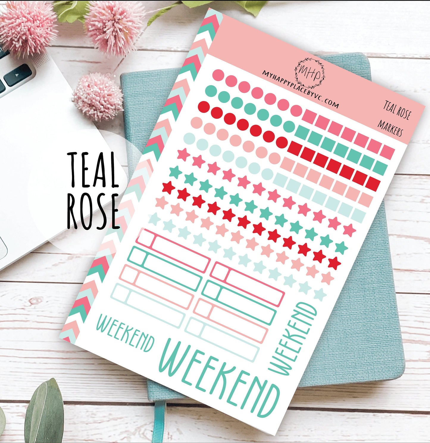 Dots, Square and Stars Bullet Stickers for Planners and Bullet Journals || F711