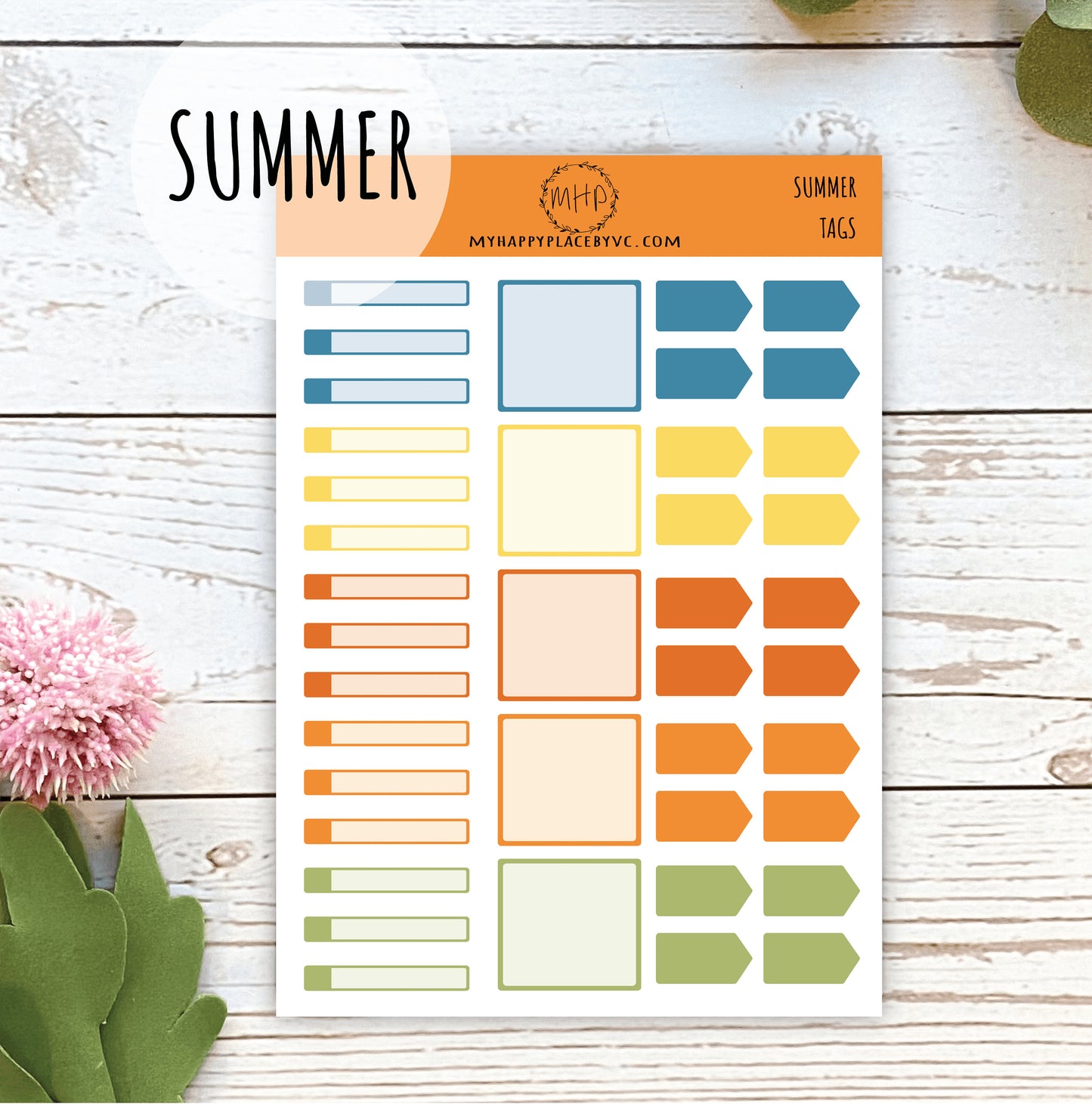Tags Planner Stickers for College Planner, Teacher Planners and Bullet Journals || F709